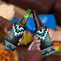 Paua Shell Taniko Pattern Aotearoa 4 in 1 Can Cooler Tumbler Niho Taniwha Mix Poutama