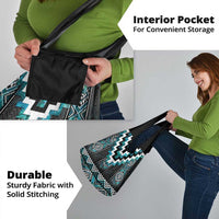 Paua Shell Taniko Pattern Aotearoa Grocery Bag Niho Taniwha Mix Poutama