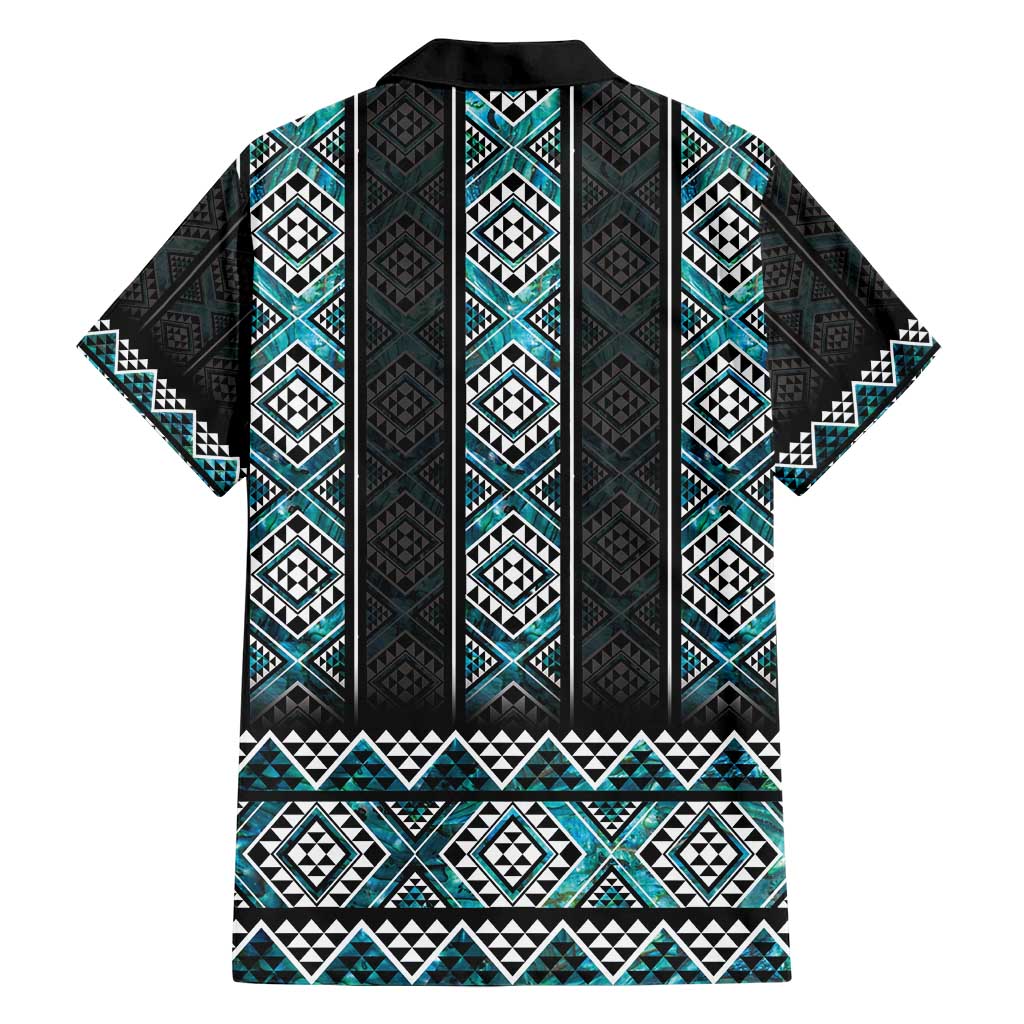 Paua Shell Taniko Pattern Aotearoa Hawaiian Shirt Niho Taniwha Mix Poutama