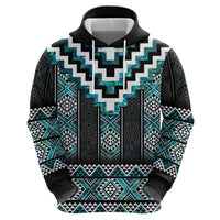 Paua Shell Taniko Pattern Aotearoa Hoodie Niho Taniwha Mix Poutama