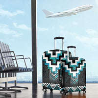 Paua Shell Taniko Pattern Aotearoa Luggage Cover Niho Taniwha Mix Poutama