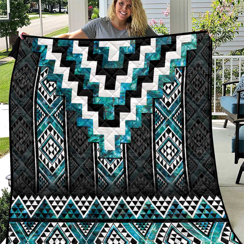 Paua Shell Taniko Pattern Aotearoa Quilt Niho Taniwha Mix Poutama