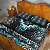 Paua Shell Taniko Pattern Aotearoa Quilt Bed Set Niho Taniwha Mix Poutama