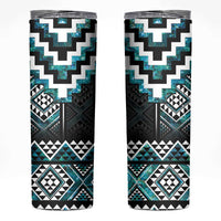 Paua Shell Taniko Pattern Aotearoa Skinny Tumbler Niho Taniwha Mix Poutama