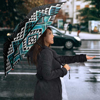 Paua Shell Taniko Pattern Aotearoa Umbrella Niho Taniwha Mix Poutama - Polynesian Pride