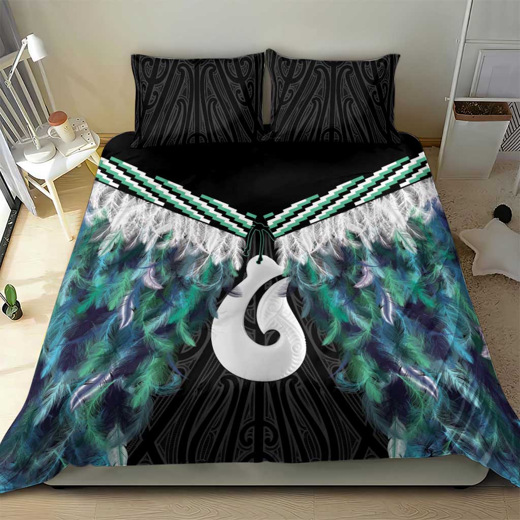 Aotearoa Korowai Motif Bedding Set Hei Matau Poutama Maori Pattern