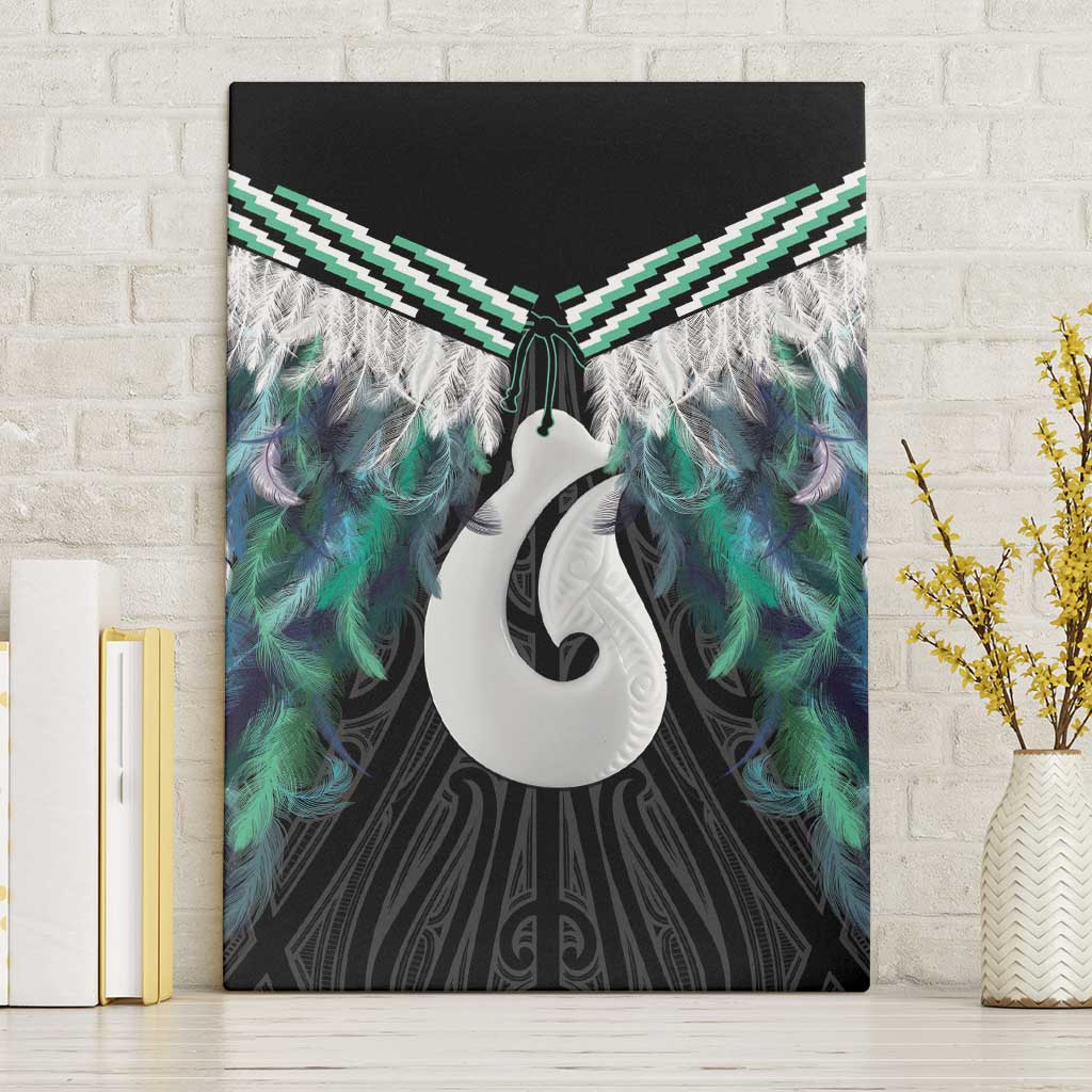 Aotearoa Korowai Motif Canvas Wall Art Hei Matau Poutama Maori Pattern