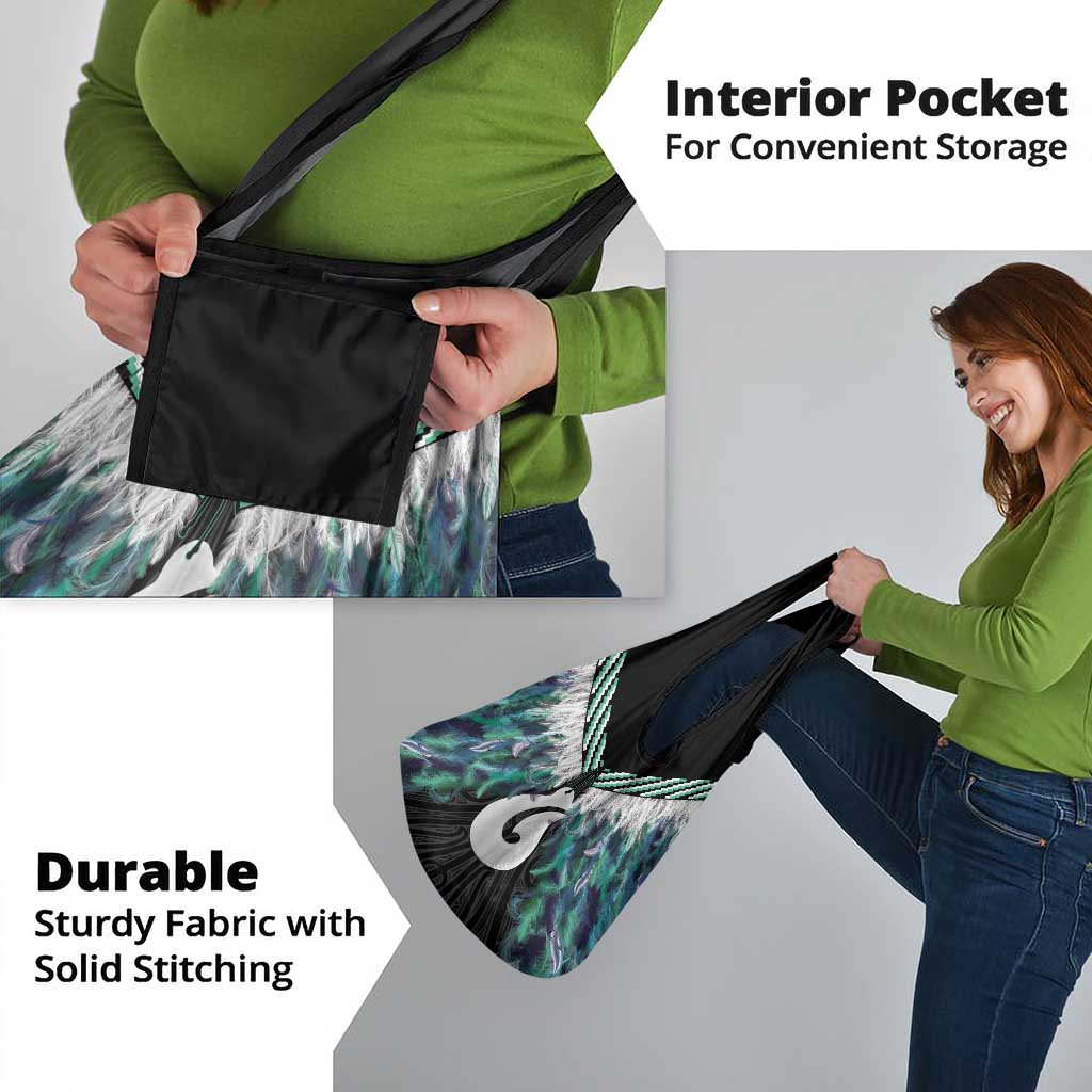 Aotearoa Korowai Motif Grocery Bag Hei Matau Poutama Maori Pattern