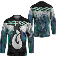 Aotearoa Korowai Motif Hockey Jersey Hei Matau Poutama Maori Pattern - Polynesian Pride