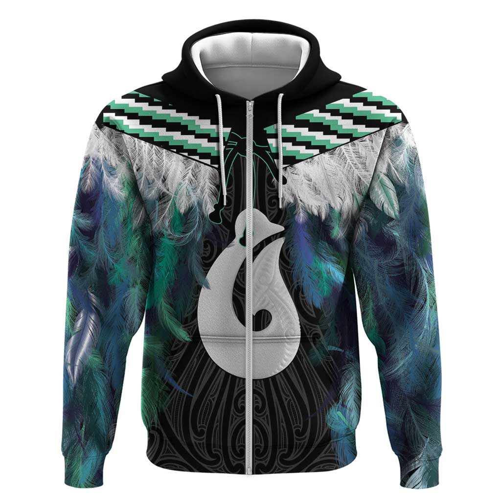 Aotearoa Korowai Motif Hoodie Hei Matau Poutama Maori Pattern