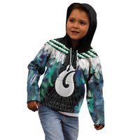 Aotearoa Korowai Motif Kid Hoodie Hei Matau Poutama Maori Pattern LT14 - Polynesian Pride