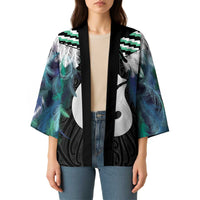 Aotearoa Korowai Motif Kimono Hei Matau Poutama Maori Pattern - Polynesian Pride