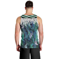 Aotearoa Korowai Motif Men Tank Top Hei Matau Poutama Maori Pattern