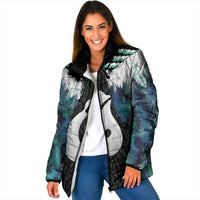 Aotearoa Korowai Motif Padded Jacket Hei Matau Poutama Maori Pattern - Polynesian Pride