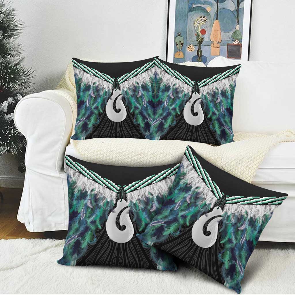 Aotearoa Korowai Motif Pillow Cover Hei Matau Poutama Maori Pattern - Polynesian Pride