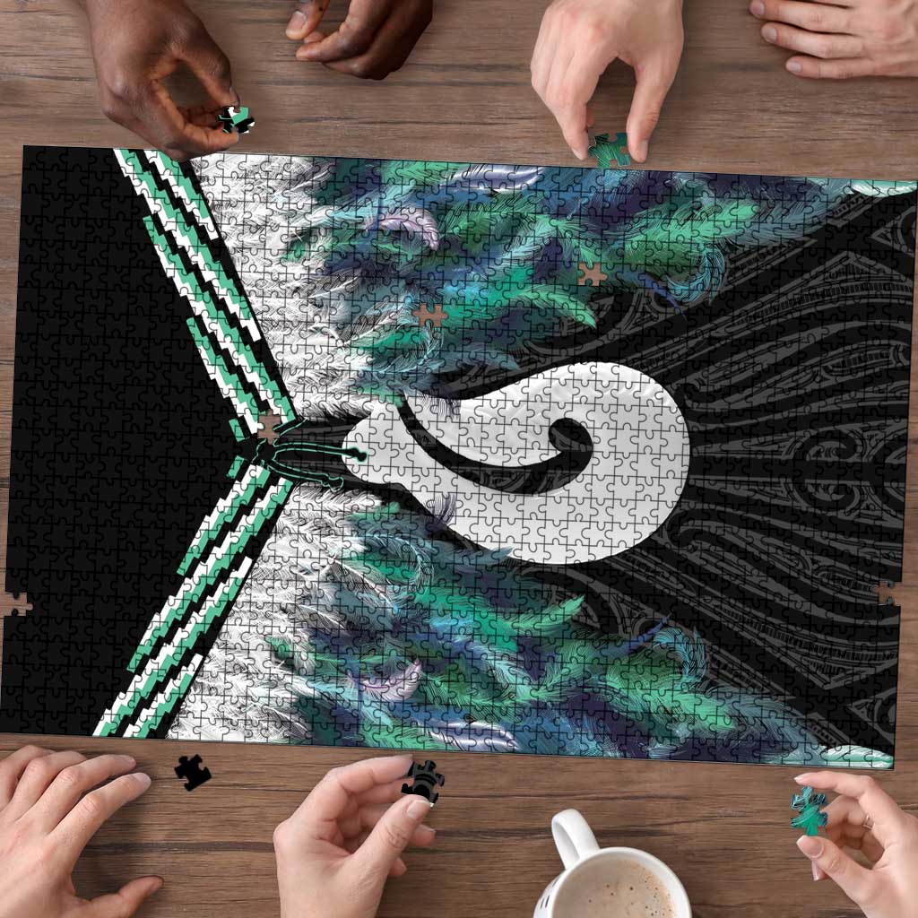 Aotearoa Korowai Motif Puzzle Hei Matau Poutama Maori Pattern - Polynesian Pride