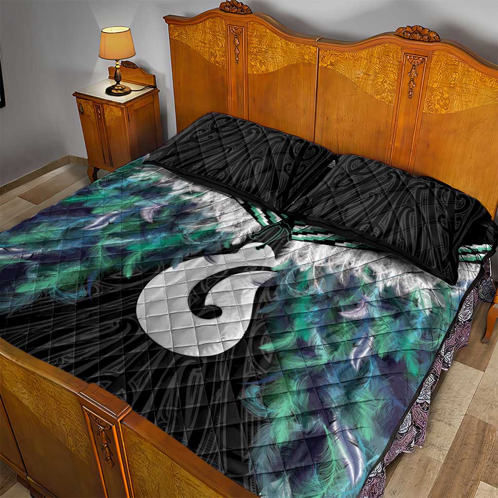 Aotearoa Korowai Motif Quilt Bed Set Hei Matau Poutama Maori Pattern