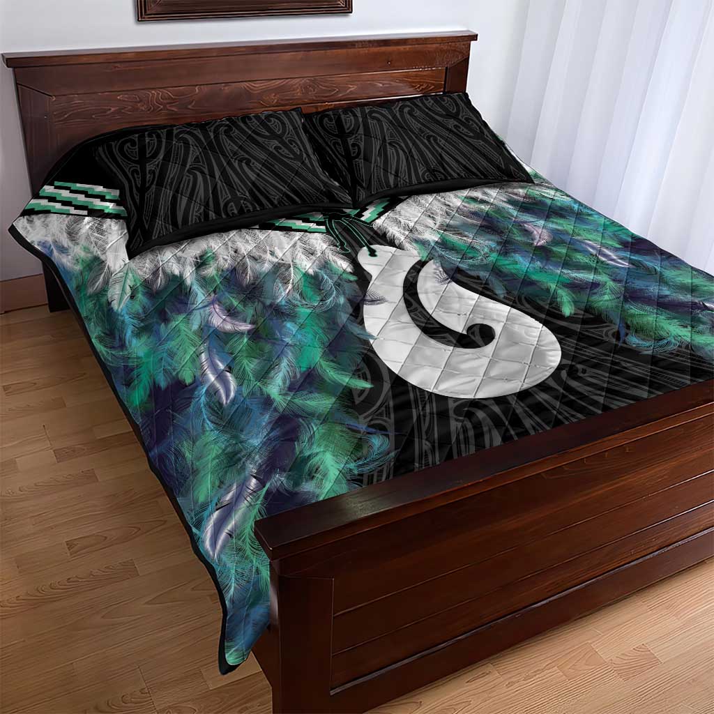 Aotearoa Korowai Motif Quilt Bed Set Hei Matau Poutama Maori Pattern