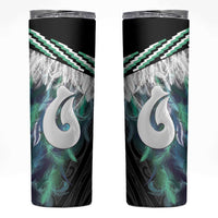 Aotearoa Korowai Motif Skinny Tumbler Hei Matau Poutama Maori Pattern