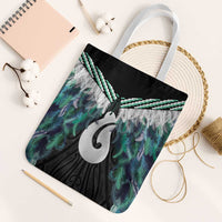 Aotearoa Korowai Motif Tote Bag Hei Matau Poutama Maori Pattern - Polynesian Pride