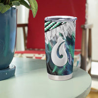 Aotearoa Korowai Motif Tumbler Cup Hei Matau Poutama Maori Pattern