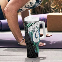 Aotearoa Korowai Motif Tumbler With Handle Hei Matau Poutama Maori Pattern