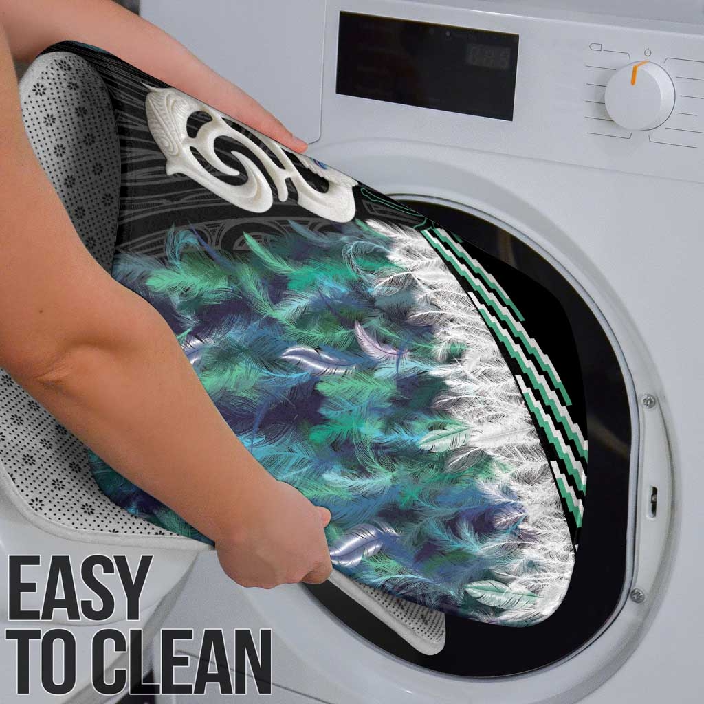 Aotearoa Korowai Motif Bathroom Set Hei Manaia Poutama Maori Pattern - Polynesian Pride