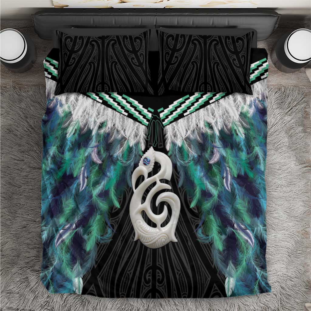 Aotearoa Korowai Motif Bedding Set Hei Manaia Poutama Maori Pattern