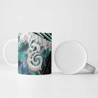 Aotearoa Korowai Motif Ceramic Mug Hei Manaia Poutama Maori Pattern - Polynesian Pride