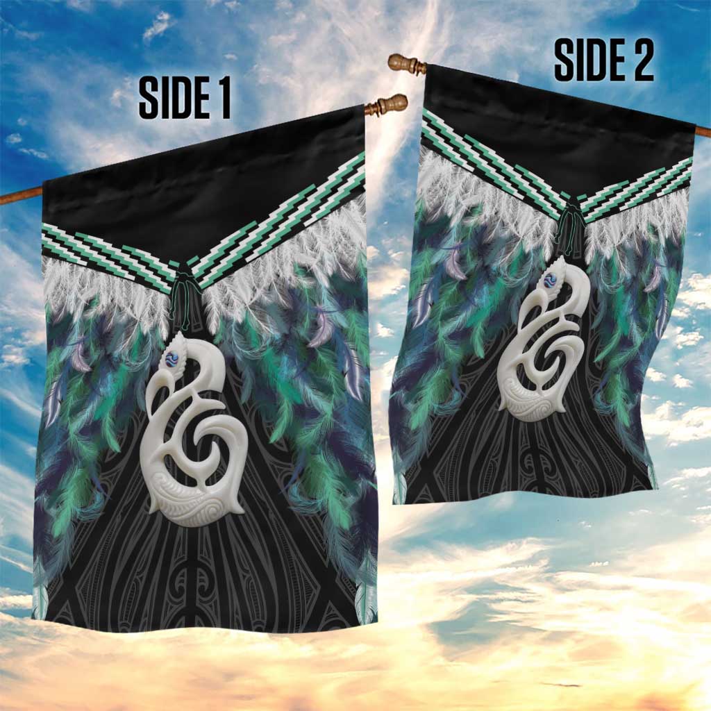 Aotearoa Korowai Motif Garden Flag Hei Manaia Poutama Maori Pattern