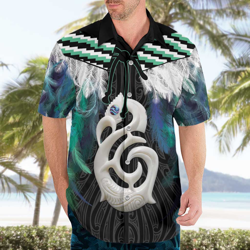 Aotearoa Korowai Motif Hawaiian Shirt Hei Manaia Poutama Maori Pattern
