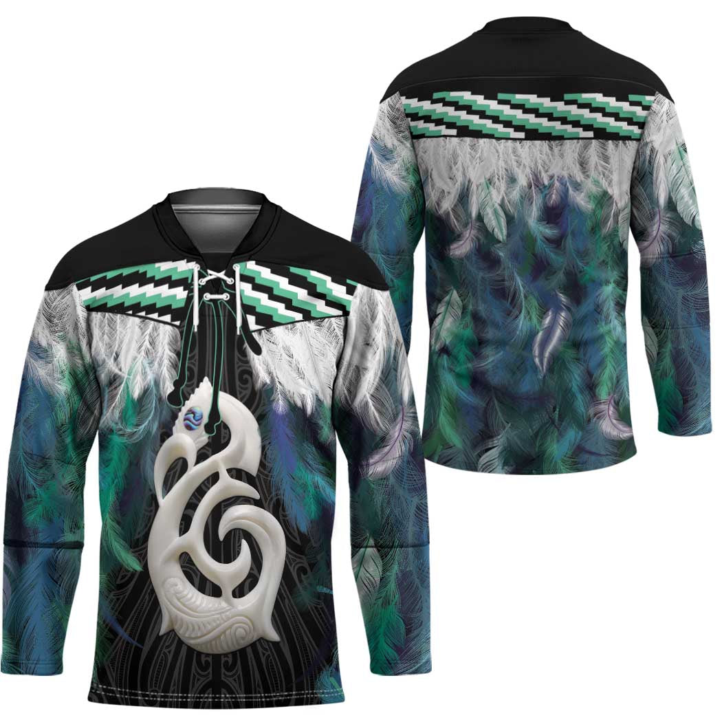 Aotearoa Korowai Motif Hockey Jersey Hei Manaia Poutama Maori Pattern - Polynesian Pride