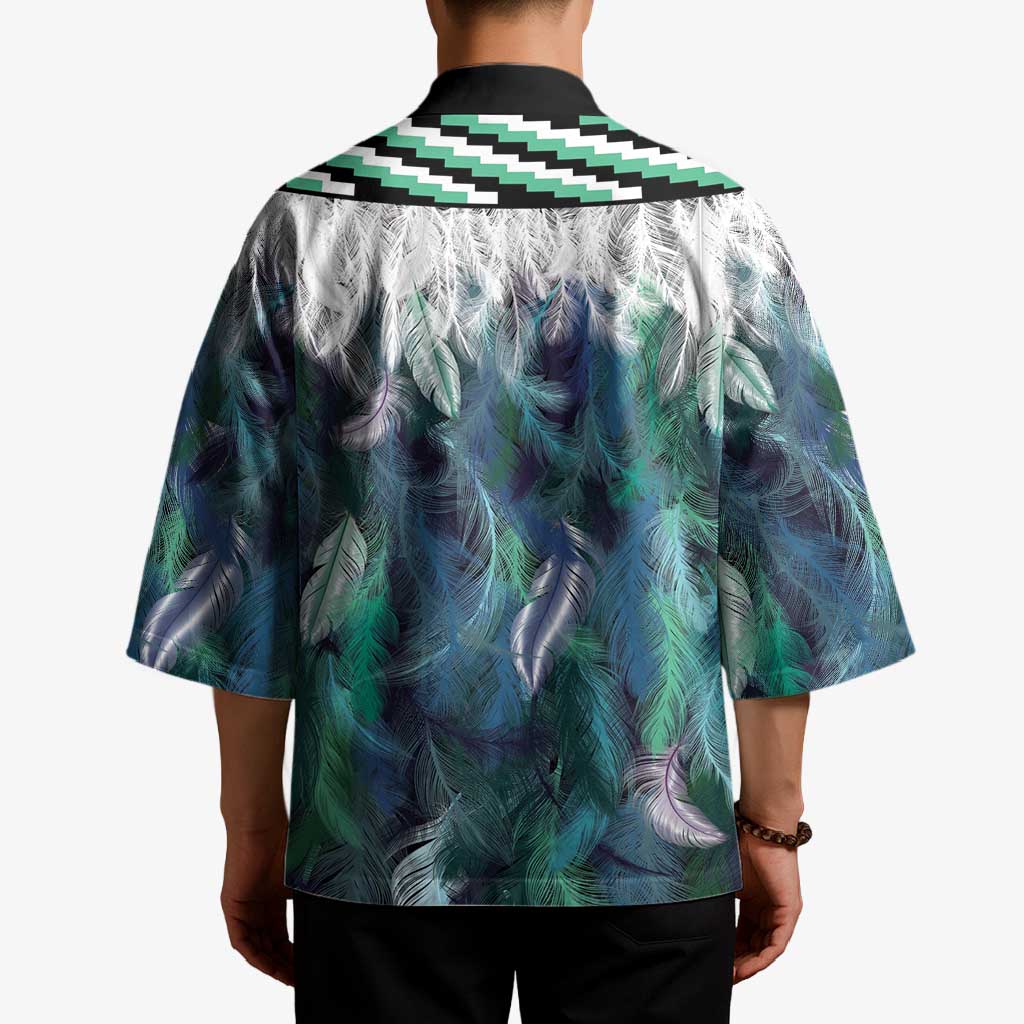 Aotearoa Korowai Motif Kimono Hei Manaia Poutama Maori Pattern - Polynesian Pride