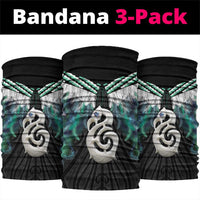Aotearoa Korowai Motif Neck Gaiter Hei Manaia Poutama Maori Pattern - Polynesian Pride