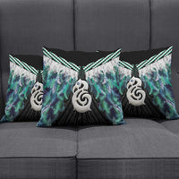 Aotearoa Korowai Motif Pillow Cover Hei Manaia Poutama Maori Pattern - Polynesian Pride