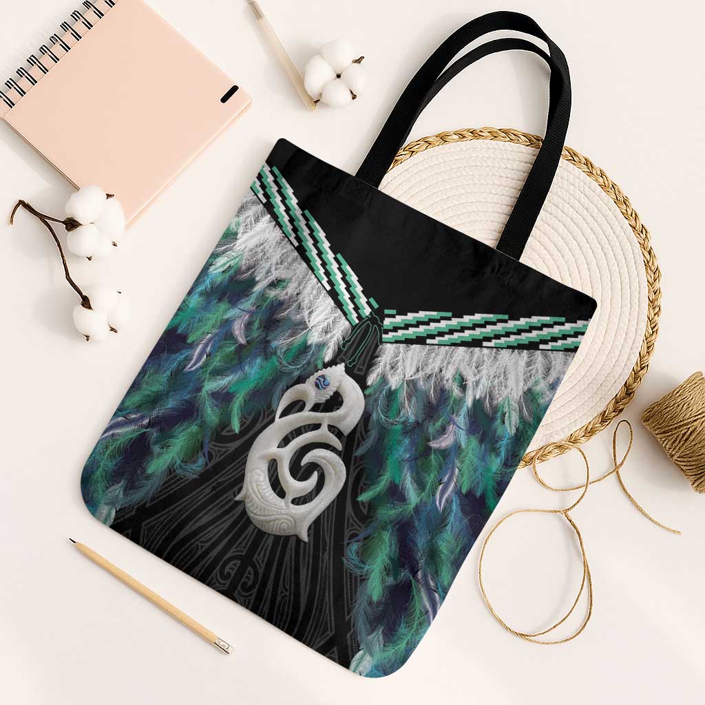 Aotearoa Korowai Motif Tote Bag Hei Manaia Poutama Maori Pattern - Polynesian Pride