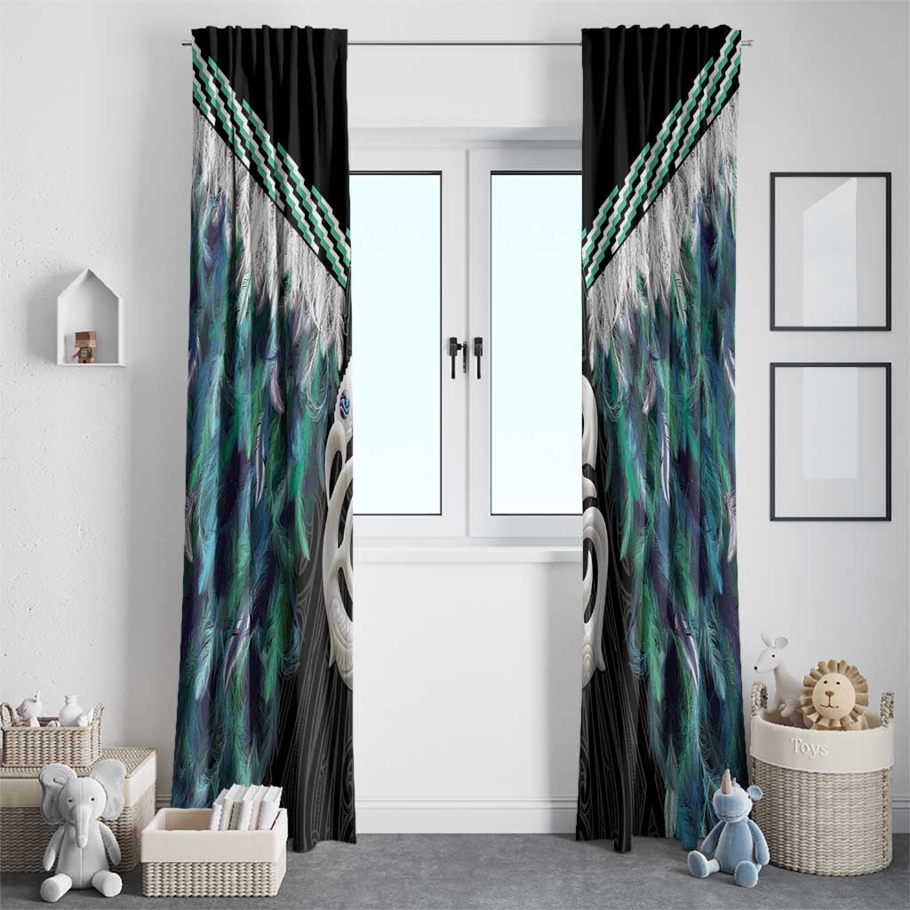 Aotearoa Korowai Motif Window Curtain Hei Manaia Poutama Maori Pattern