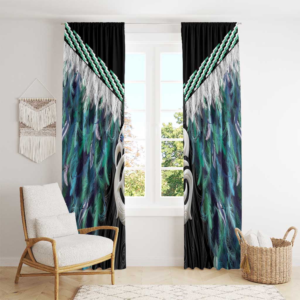 Aotearoa Korowai Motif Window Curtain Hei Manaia Poutama Maori Pattern