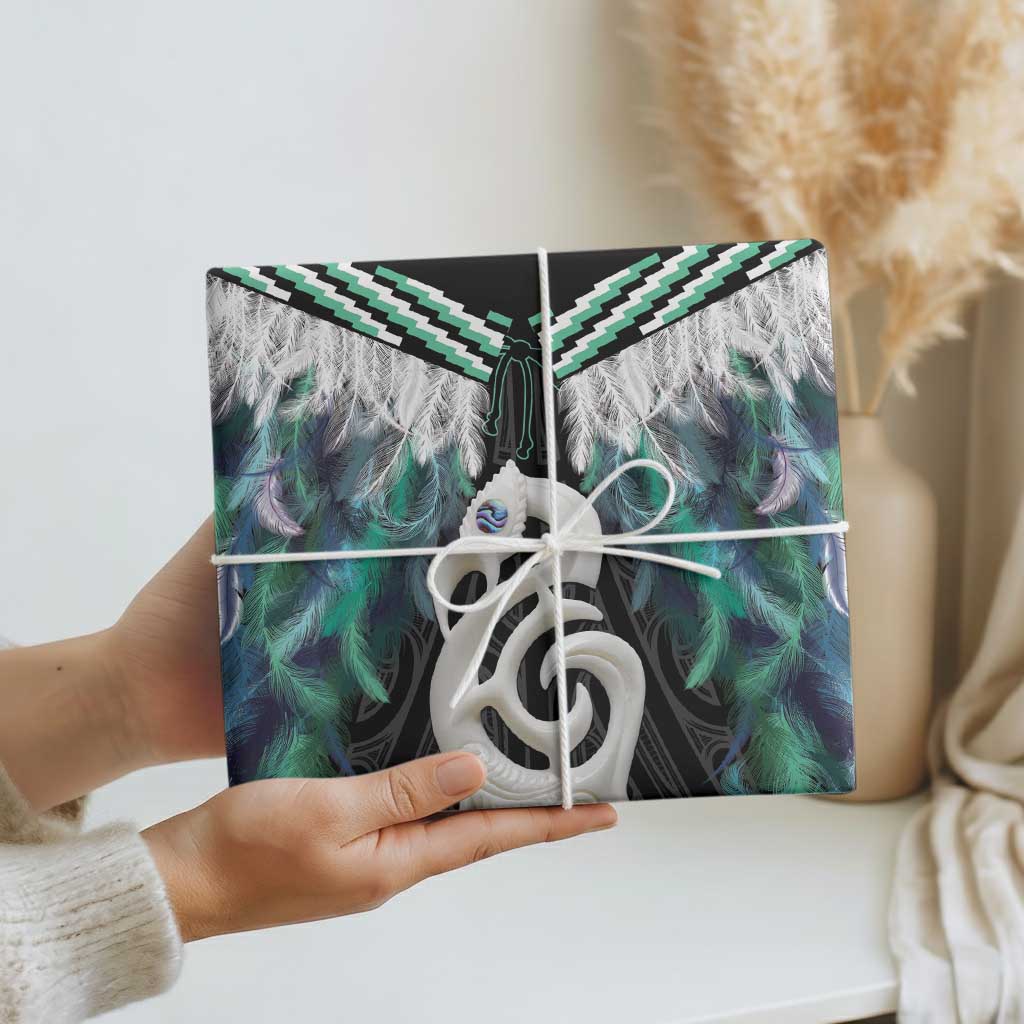 Aotearoa Korowai Motif Wrapping Paper Hei Manaia Poutama Maori Pattern - Polynesian Pride