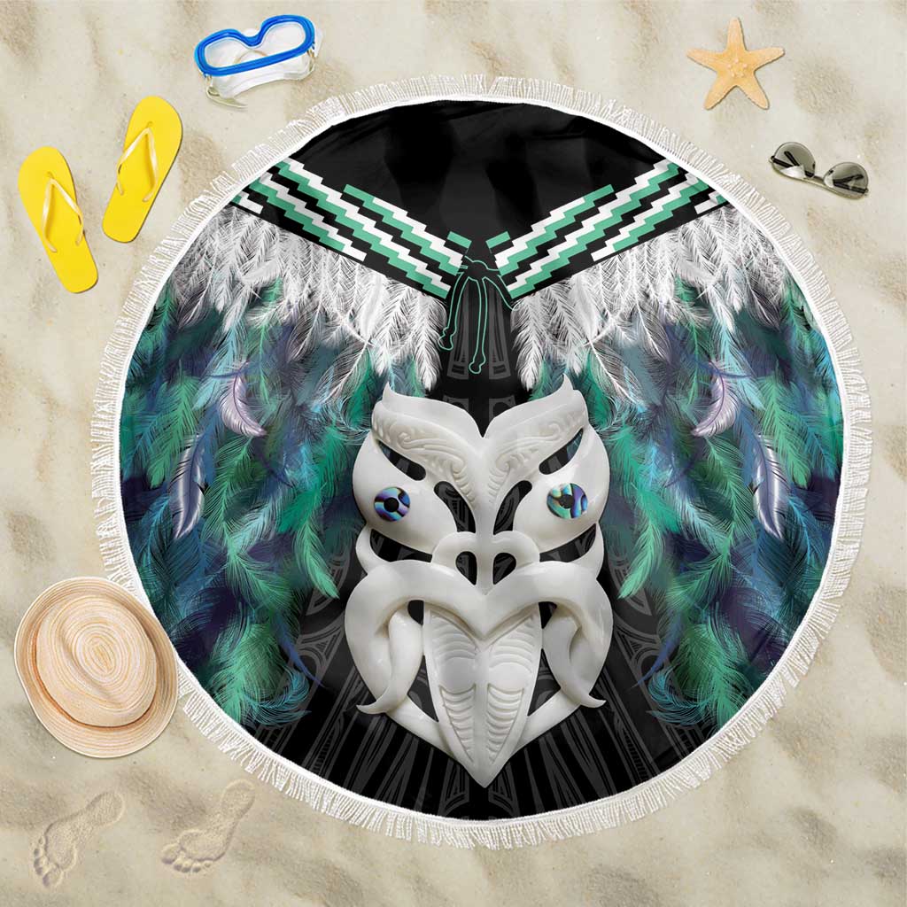 Aotearoa Korowai Motif Beach Blanket Maori Wheku Poutama