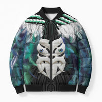 Aotearoa Korowai Motif Bomber Puffer Jacket Maori Wheku Poutama - Polynesian Pride