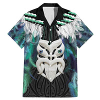 Aotearoa Korowai Motif Family Matching Mermaid Dress and Hawaiian Shirt Maori Wheku Poutama