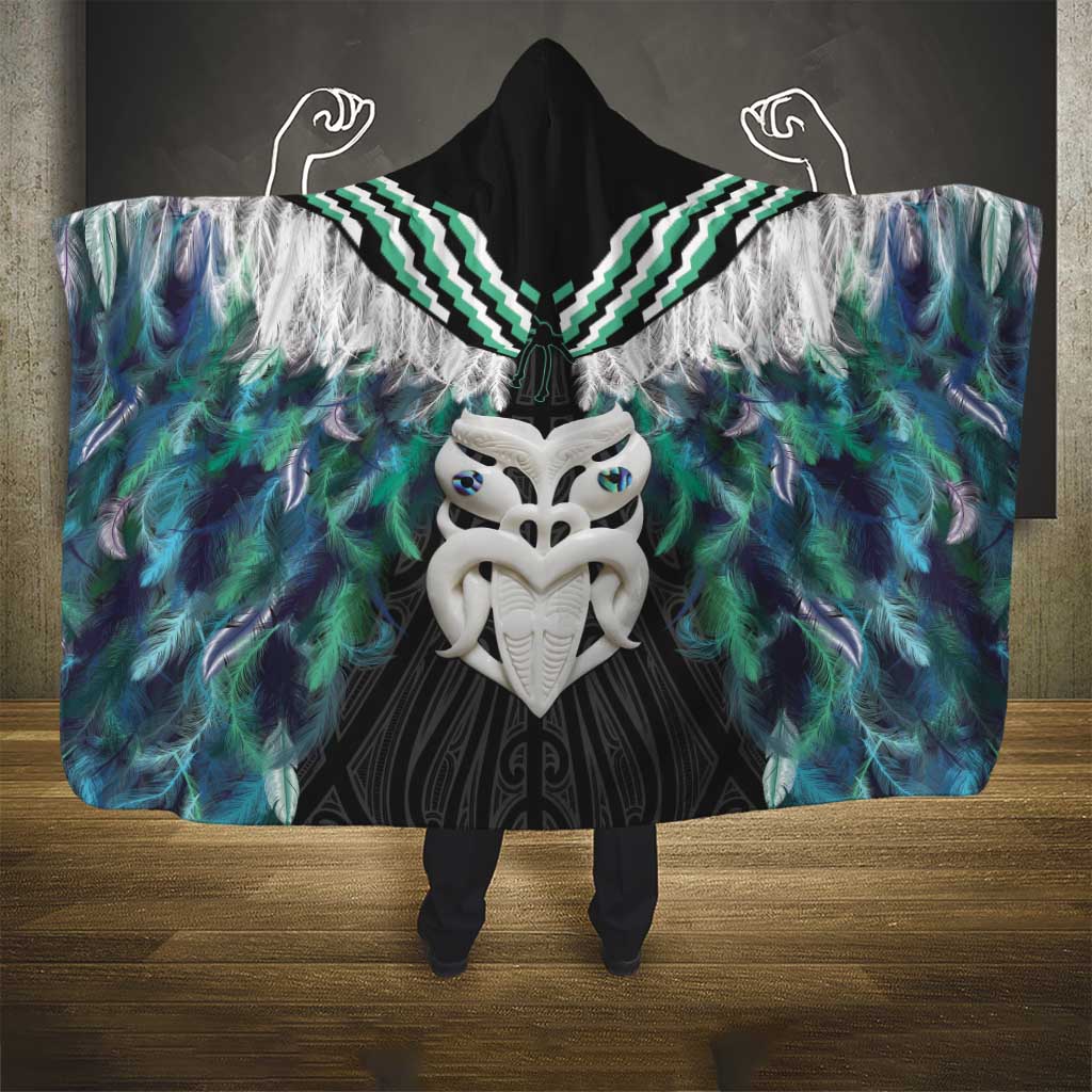 Aotearoa Korowai Motif Hooded Blanket Maori Wheku Poutama LT14 - Polynesian Pride
