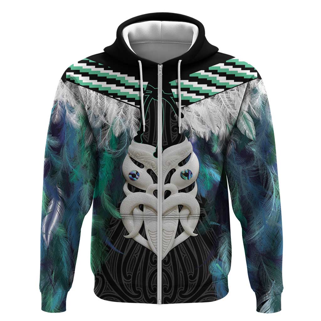 Aotearoa Korowai Motif Hoodie Maori Wheku Poutama
