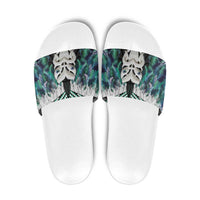 Aotearoa Korowai Motif Slide Sandals Maori Wheku Poutama - Polynesian Pride