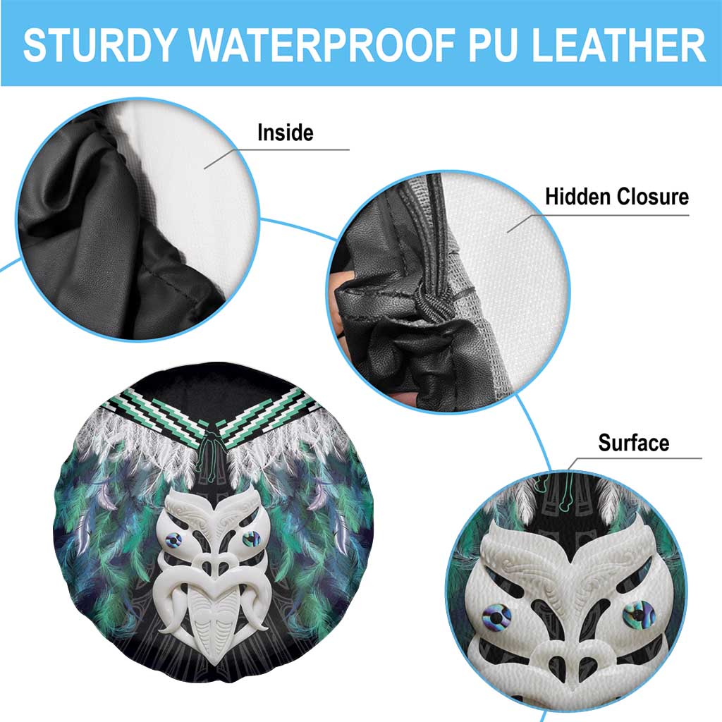Aotearoa Korowai Motif Spare Tire Cover Maori Wheku Poutama