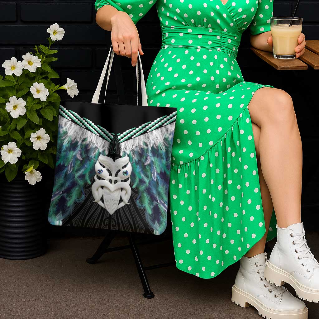 Aotearoa Korowai Motif Tote Bag Maori Wheku Poutama - Polynesian Pride