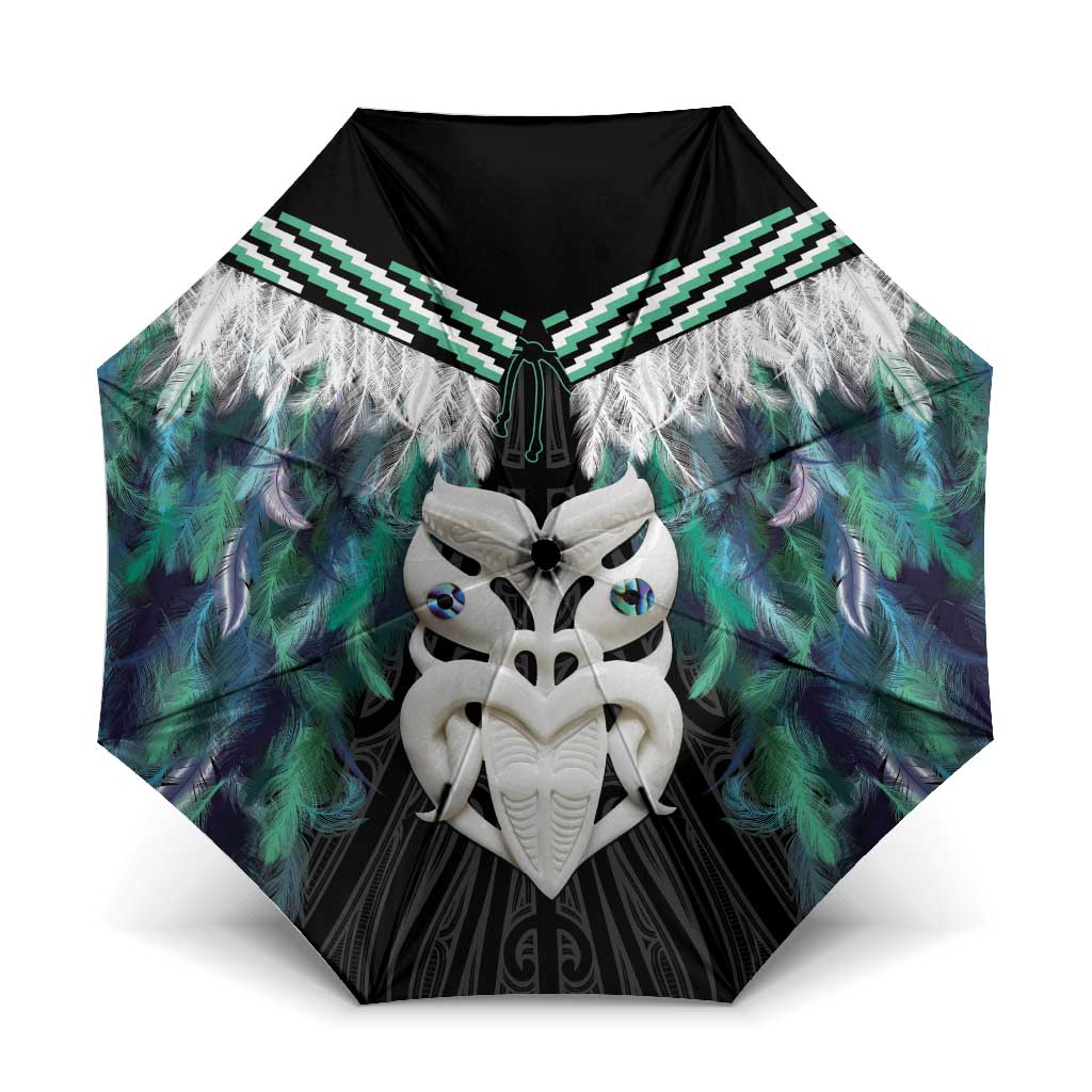 Aotearoa Korowai Motif Umbrella Maori Wheku Poutama - Polynesian Pride