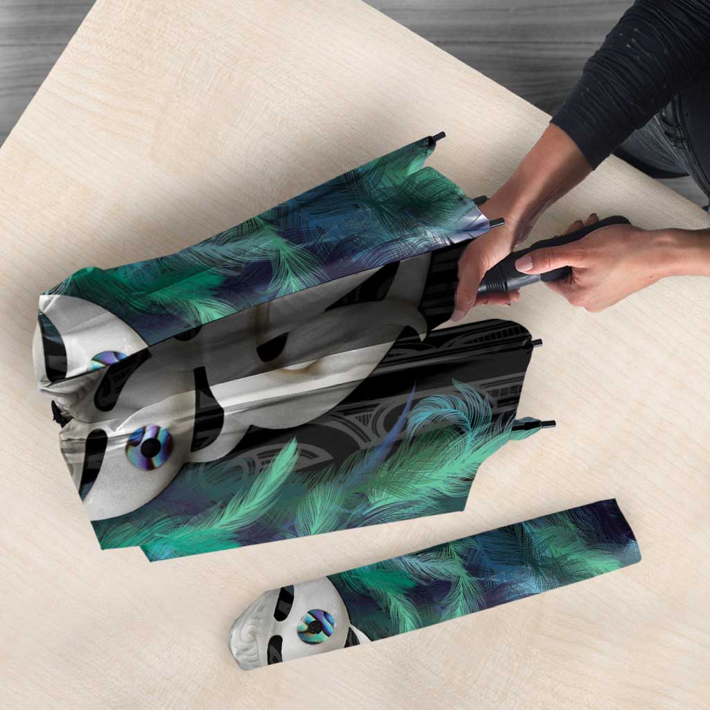 Aotearoa Korowai Motif Umbrella Maori Wheku Poutama - Polynesian Pride