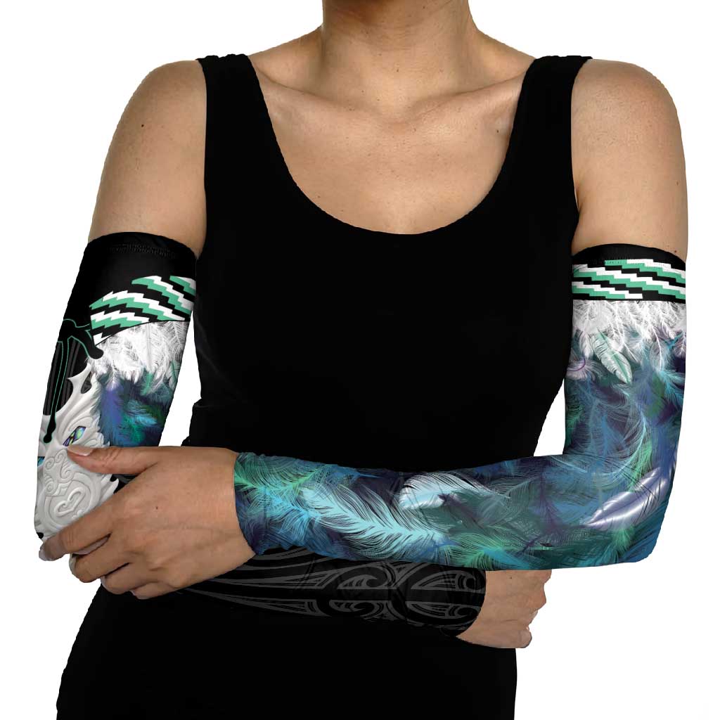 Aotearoa Korowai Motif Arm Sleeves Maori Tane Poutama - Polynesian Pride